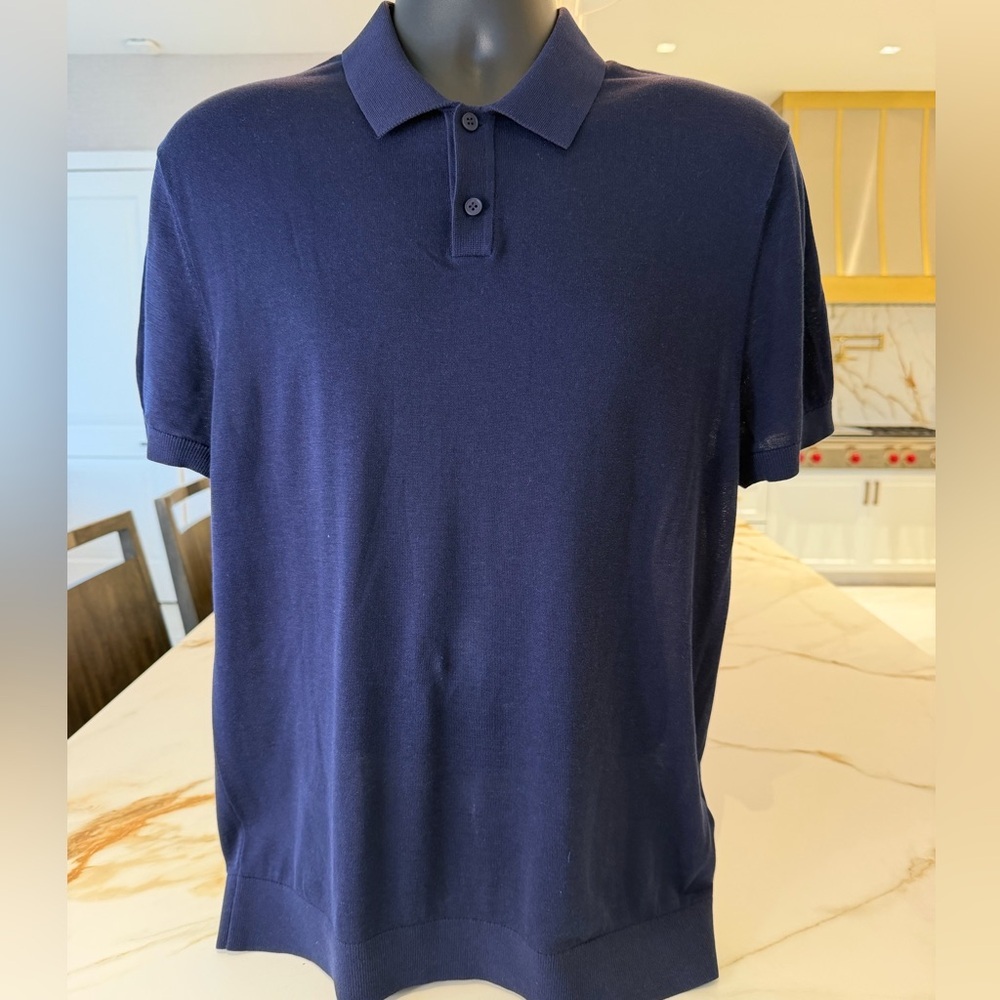 Zara Deep Blue Polo Shirt L
